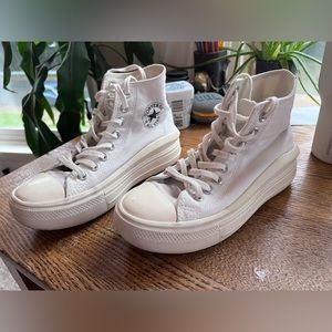 White Platform Converse